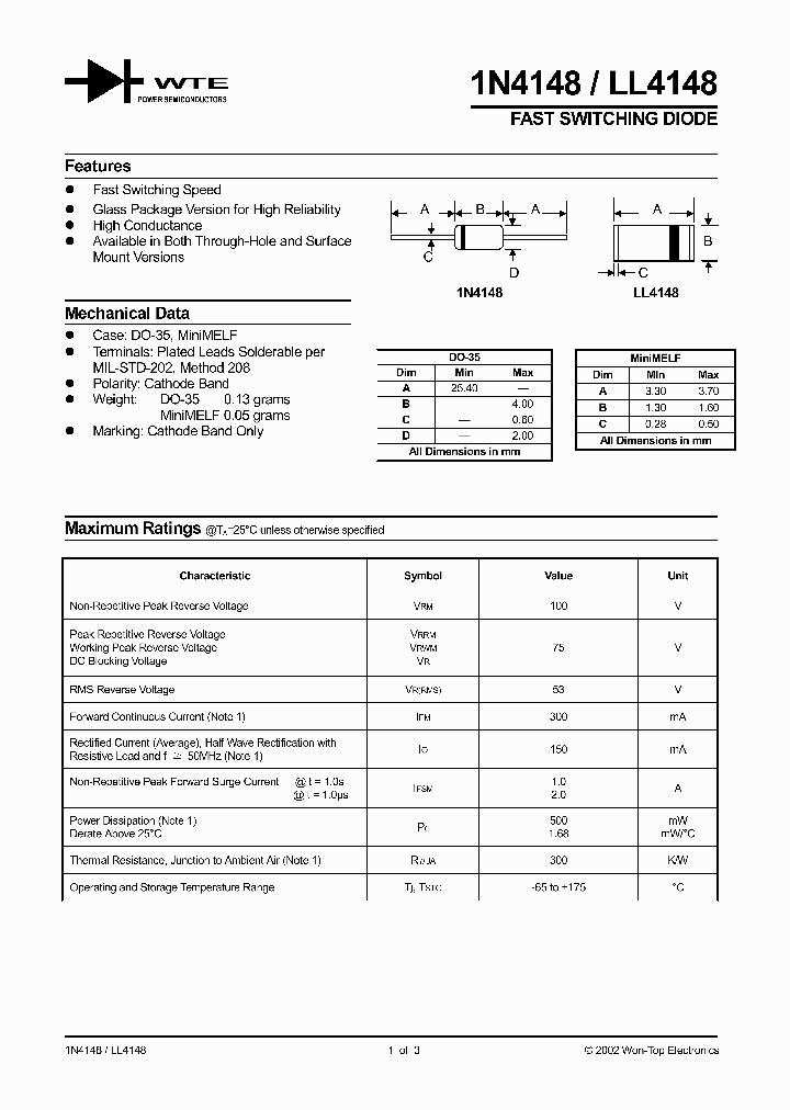 1N4148-T3_78397.PDF Datasheet