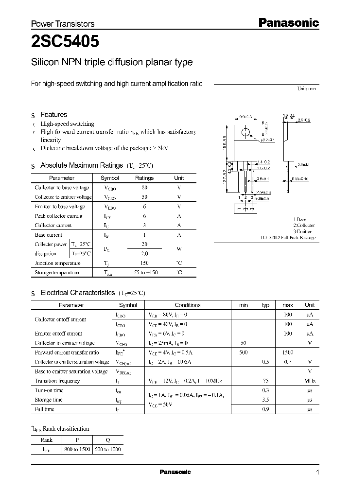 22SC5405_7058.PDF Datasheet Download --- IC-ON-LINE