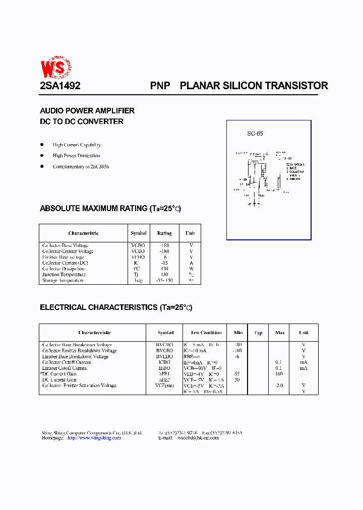 2SA1492_143652.PDF Datasheet