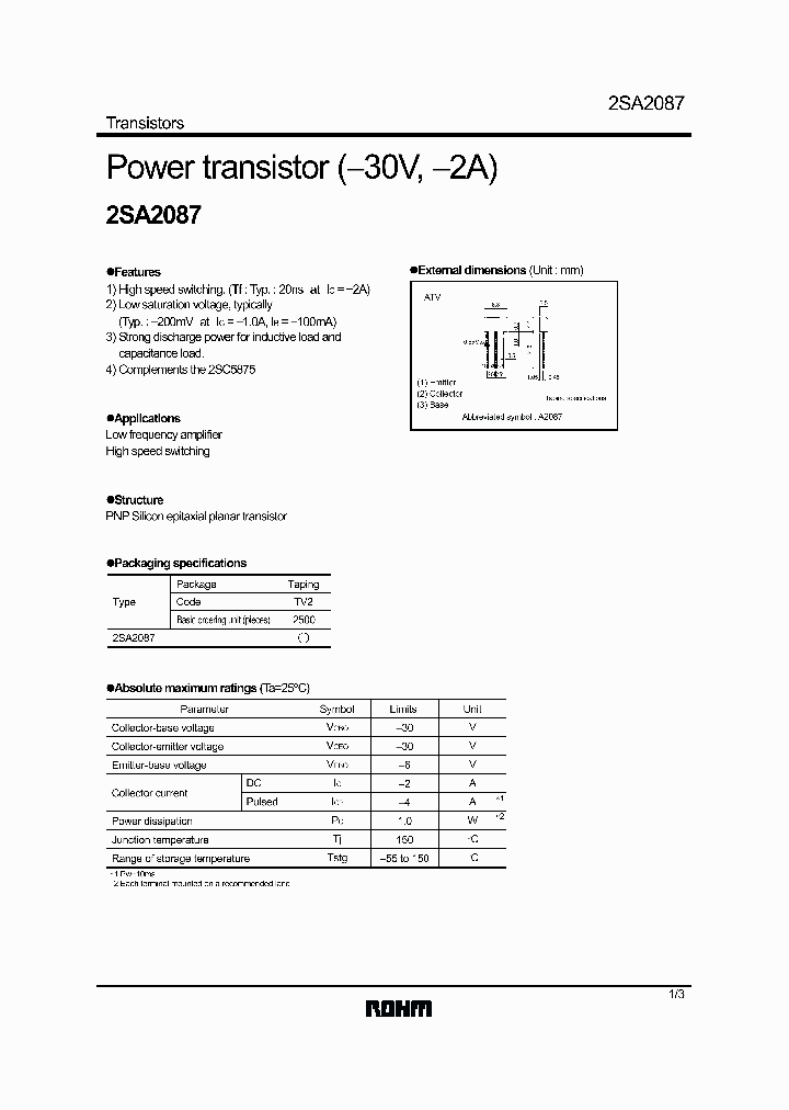 2SA2087_6191.PDF Datasheet