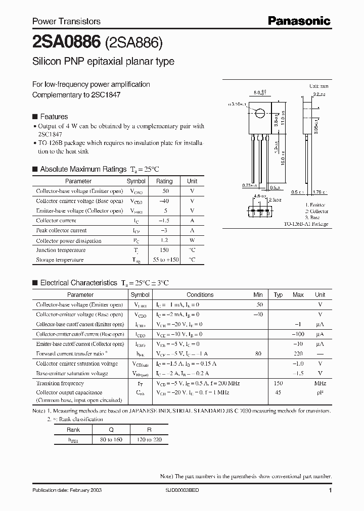 2SA886_6611.PDF Datasheet