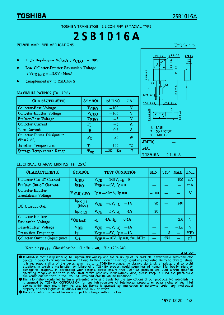 2SB1016A_6702.PDF Datasheet