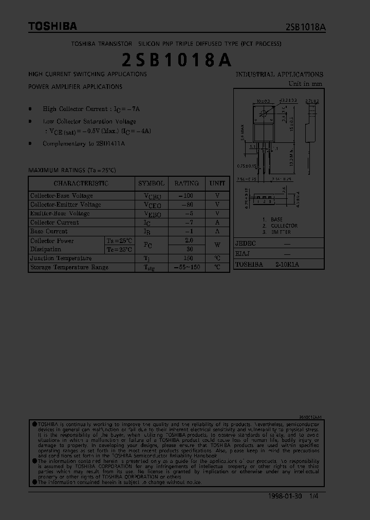2SB1018A_6703.PDF Datasheet
