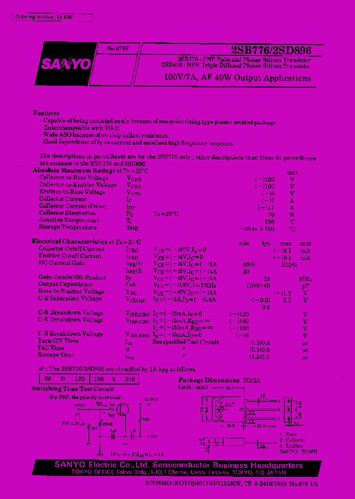 2SB776_6919.PDF Datasheet Download
