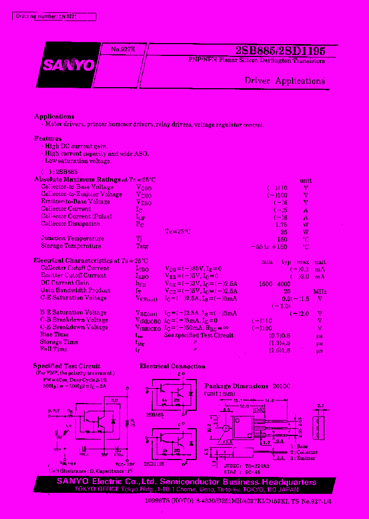 2SB885_6971.PDF Datasheet