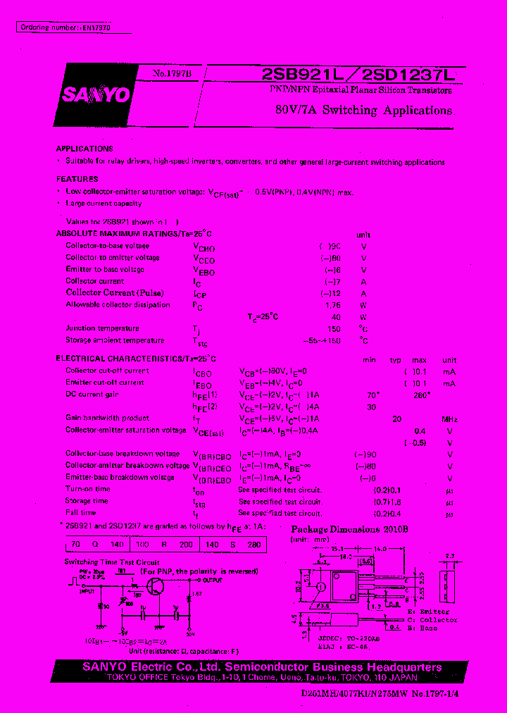 2SB921_6994.PDF Datasheet