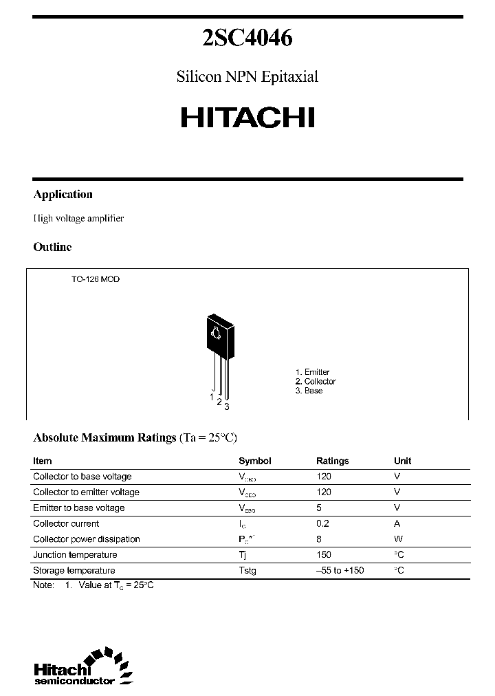 2SC4046_160115.PDF Datasheet Download --- IC-ON-LINE