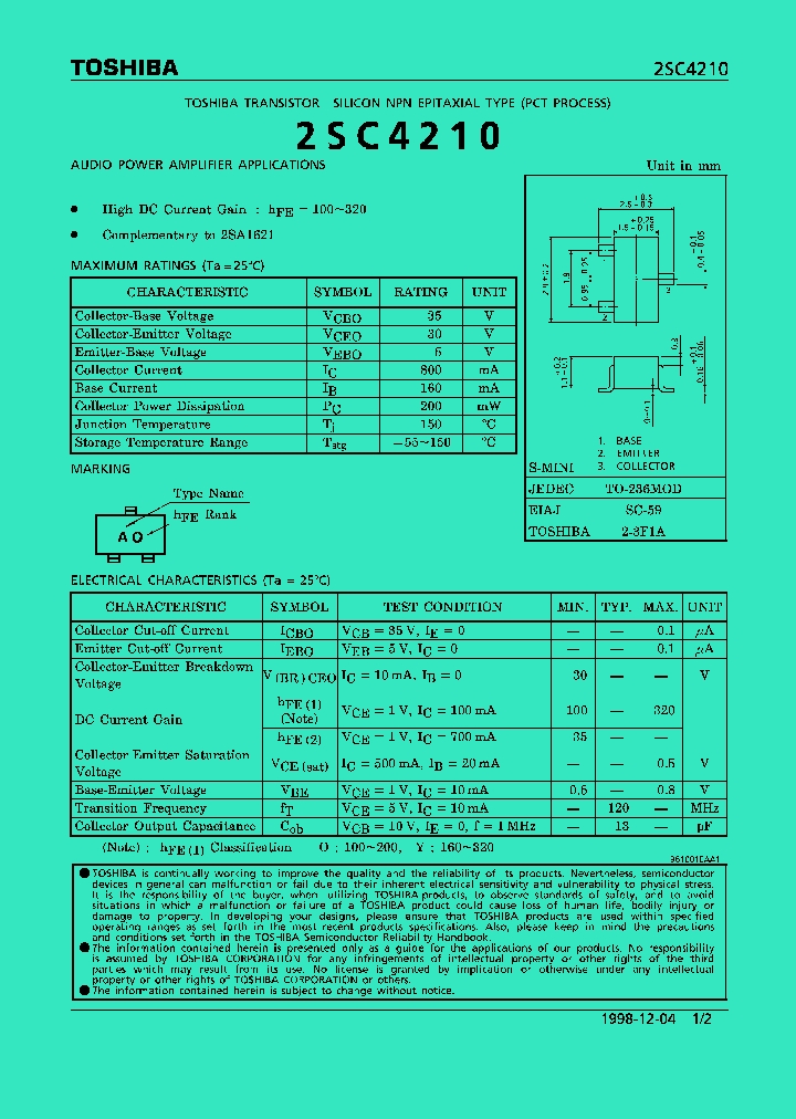 2SC4210_139410.PDF Datasheet