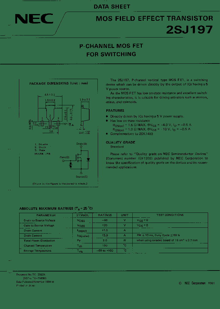 2SJ197_12714.PDF Datasheet