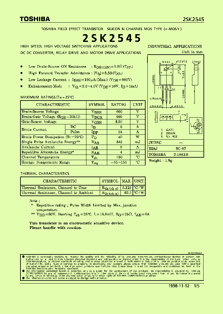 2SK2545_187572.PDF Datasheet