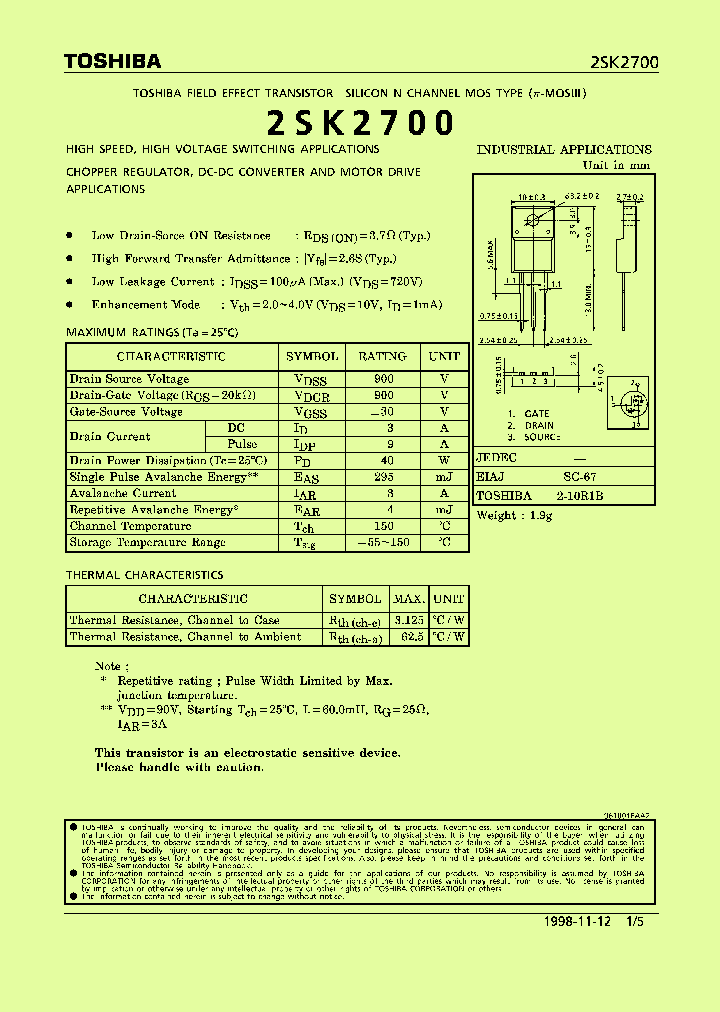 2SK2700_182710.PDF Datasheet