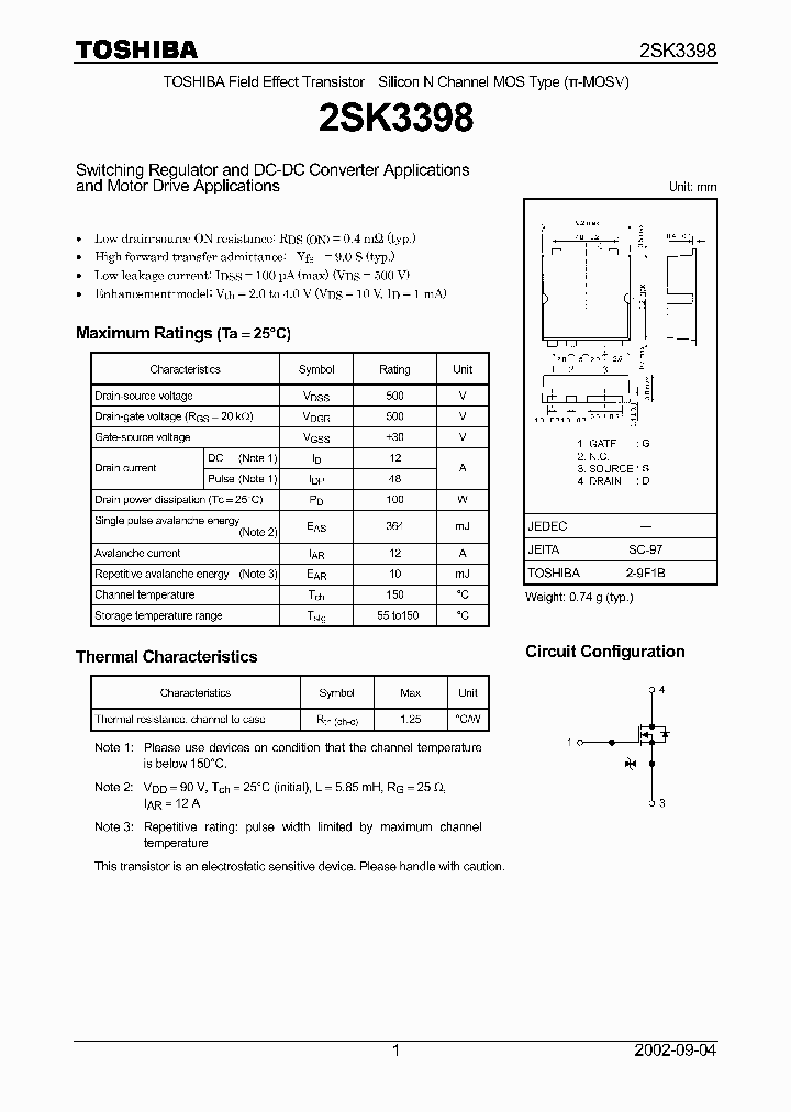 2SK3398_167694.PDF Datasheet