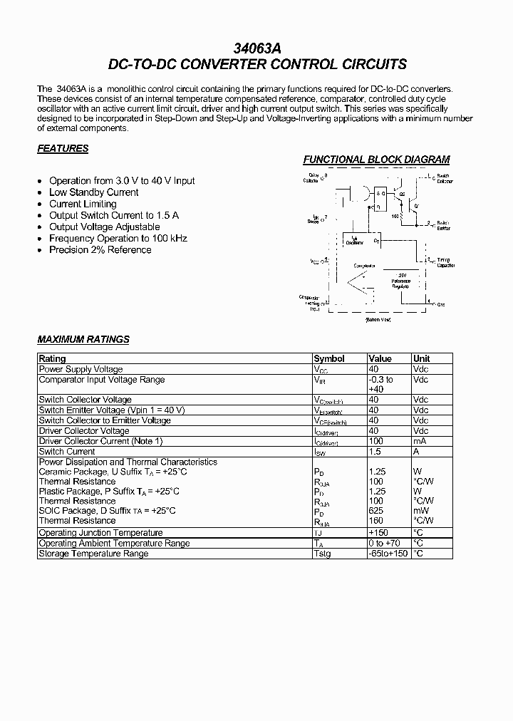 34063A_165005.PDF Datasheet Download --- IC-ON-LINE