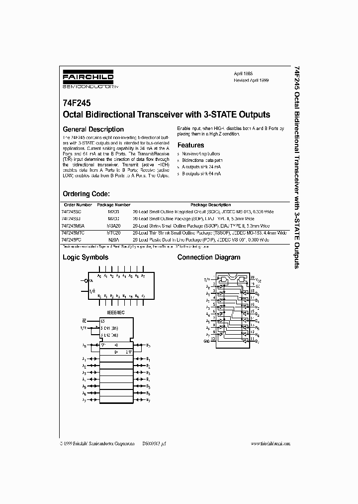 74F245MSA_89807.PDF Datasheet