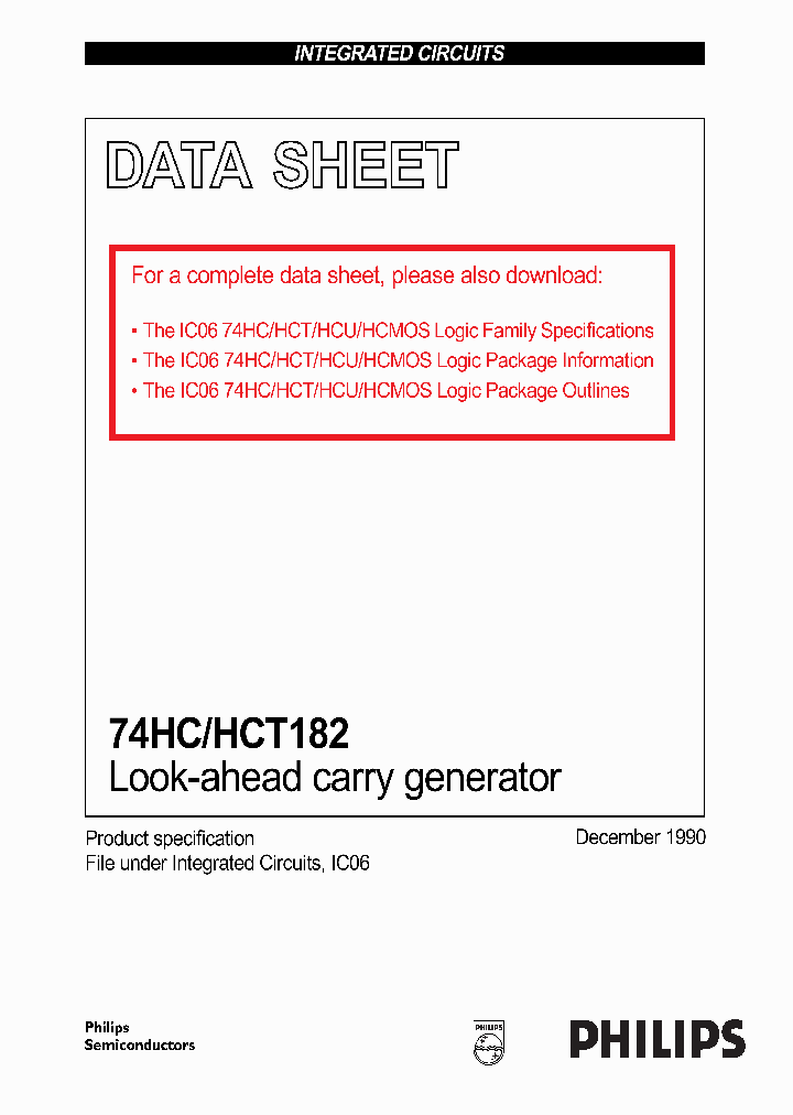 74HCT182_76098.PDF Datasheet