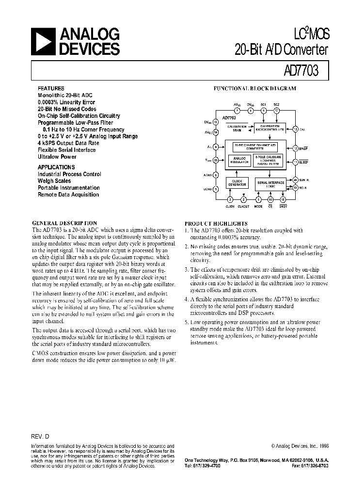 AD7703_112324.PDF Datasheet Download