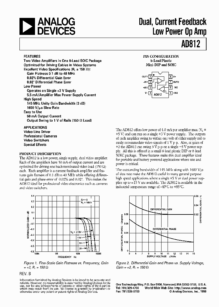 AD812_178803.PDF Datasheet Download --- IC-ON-LINE