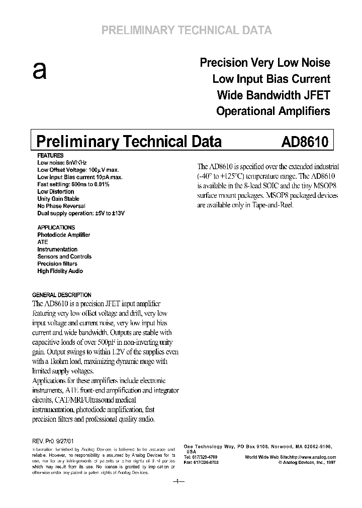 AD8610_8633.PDF Datasheet