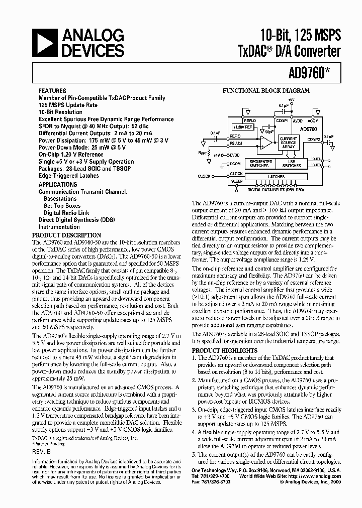 AD9760_152380.PDF Datasheet