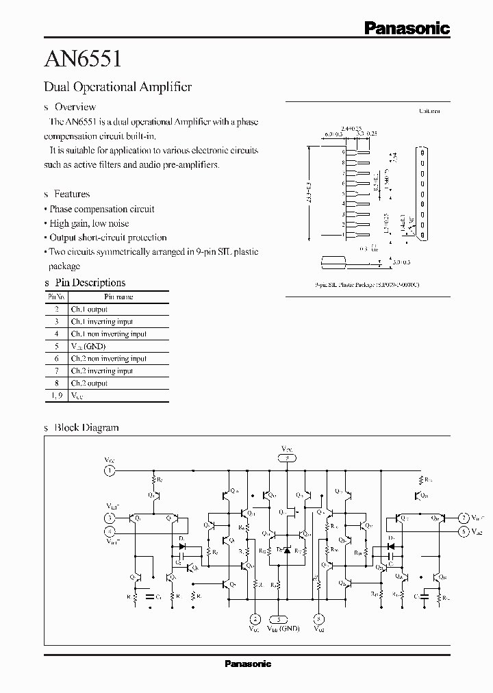 AN6551_104965.PDF Datasheet Download --- IC-ON-LINE