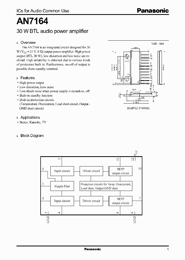 AN7164_132042.PDF Datasheet Download