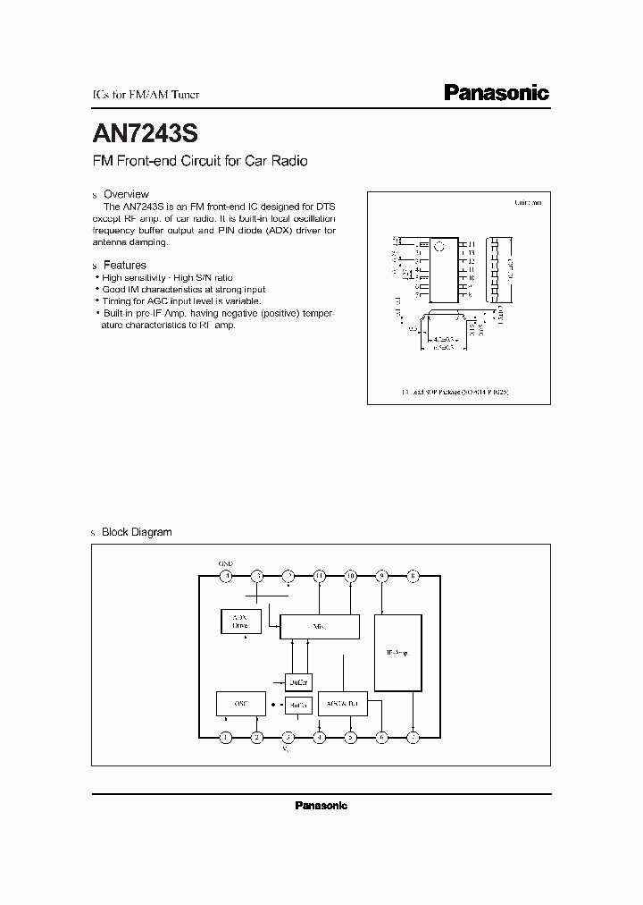 AN7243_161401.PDF Datasheet Download --- IC-ON-LINE