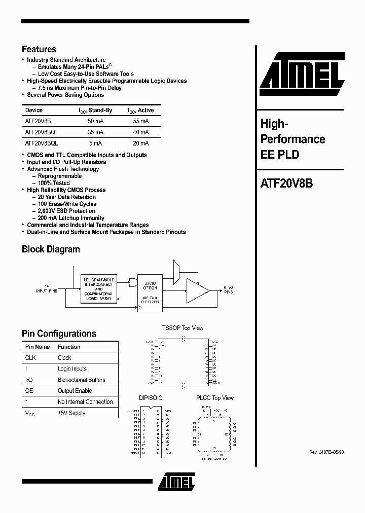 ATF20V8B_69340.PDF Datasheet