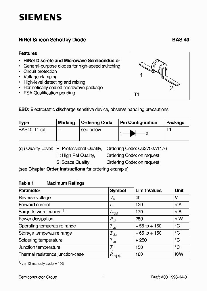 BAS40-T1_22364.PDF Datasheet