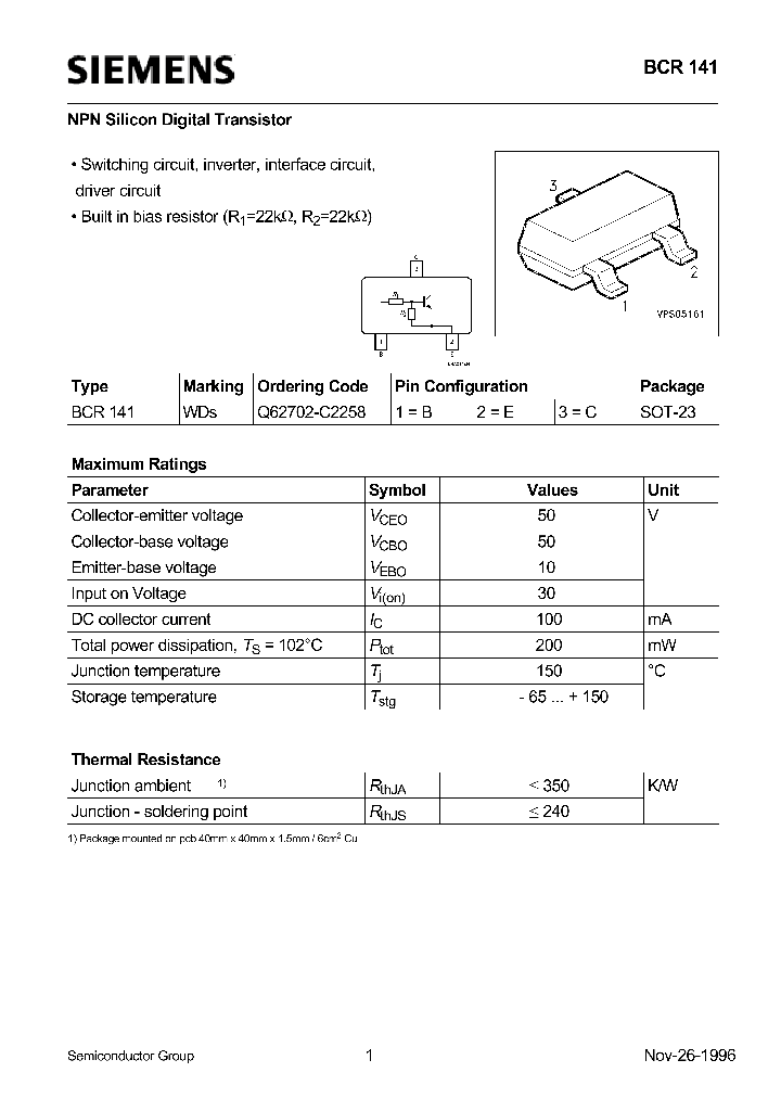 BCR141_85162.PDF Datasheet