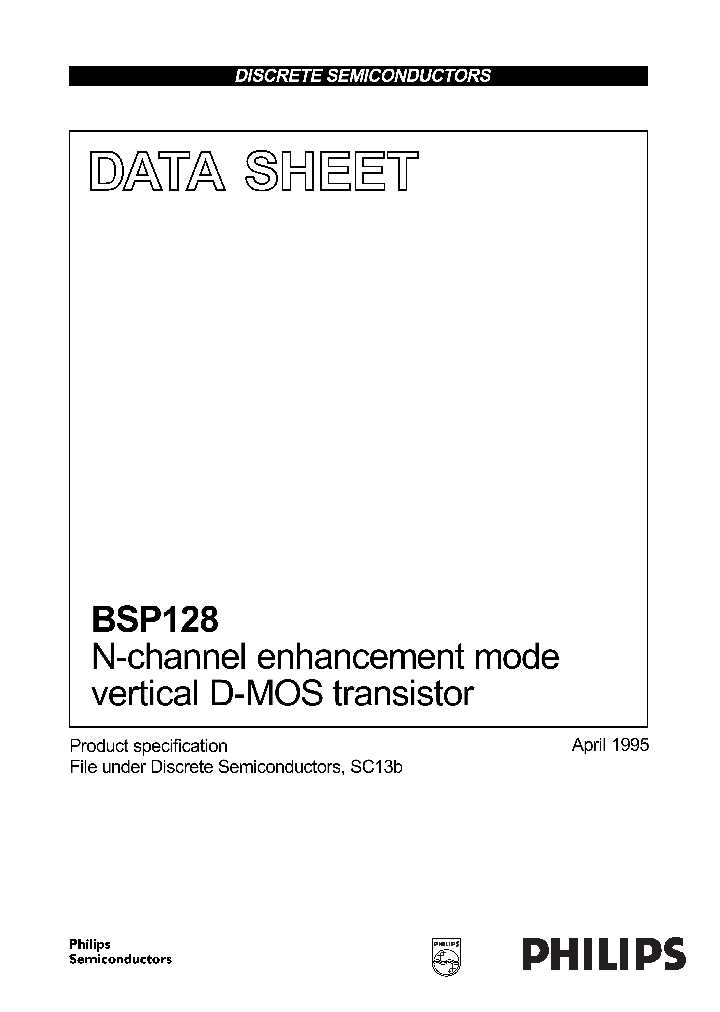 BSP128_116314.PDF Datasheet