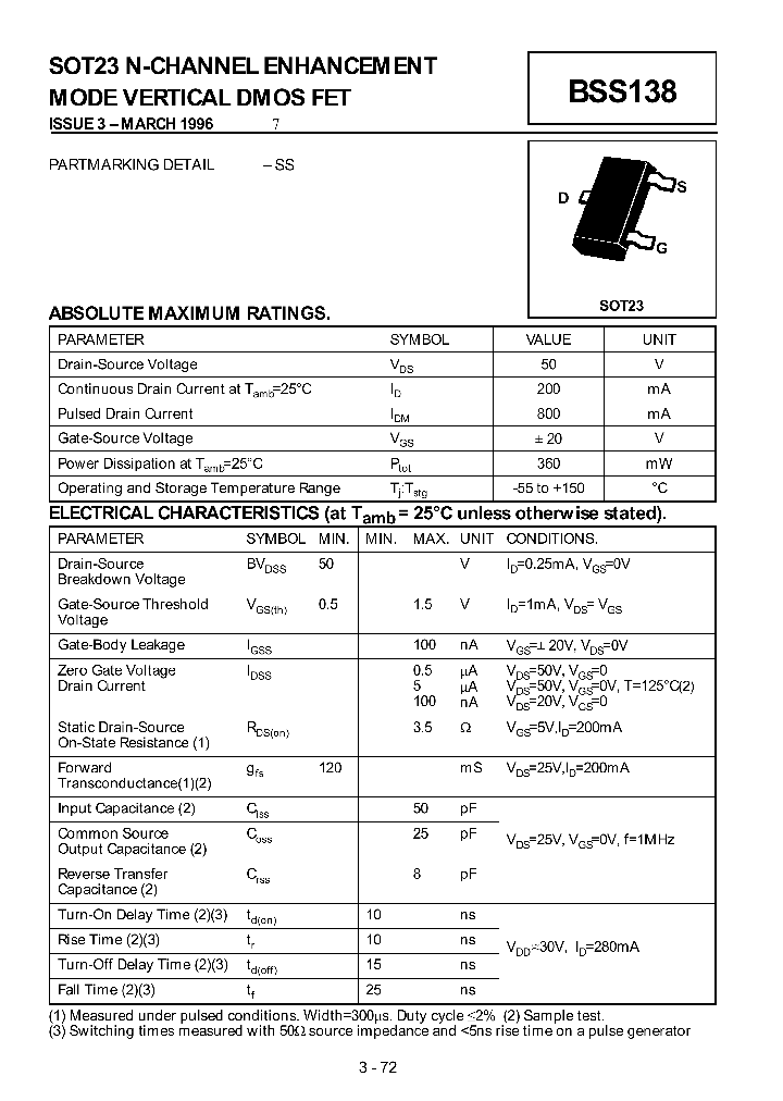 BSS138_22582.PDF Datasheet