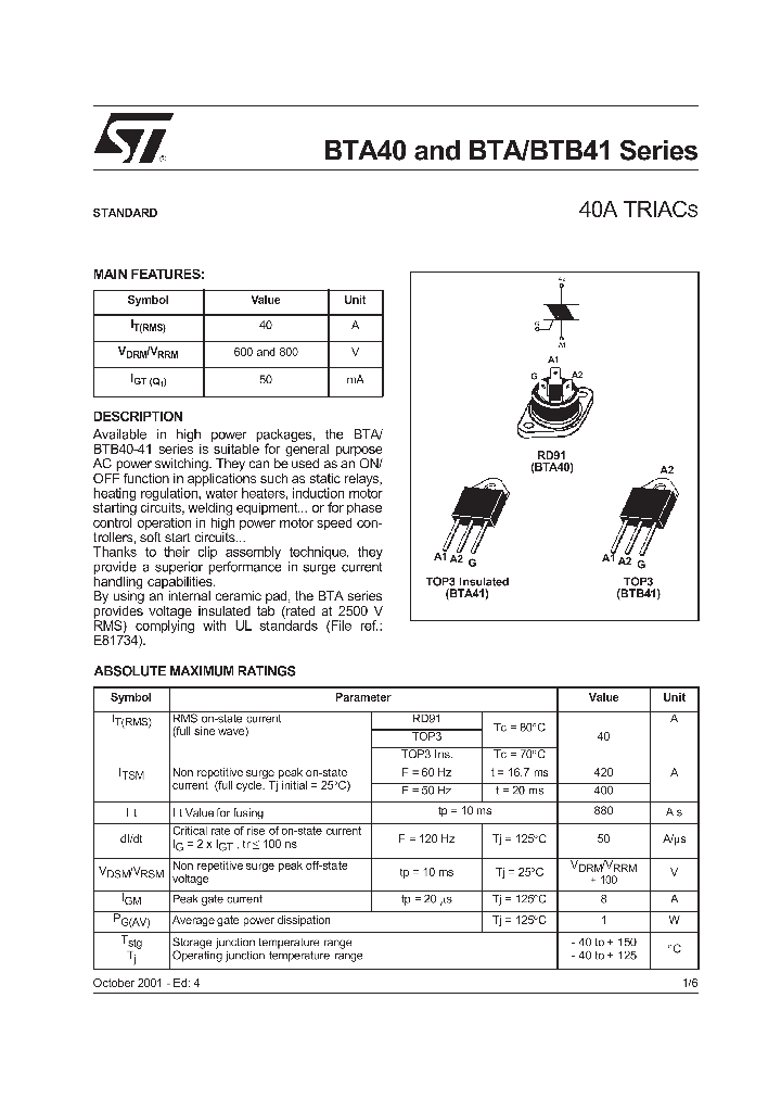 BTA40_72154.PDF Datasheet