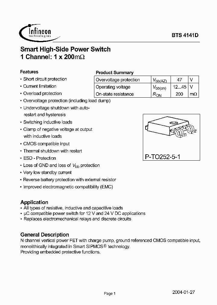 BTS4141D_64504.PDF Datasheet