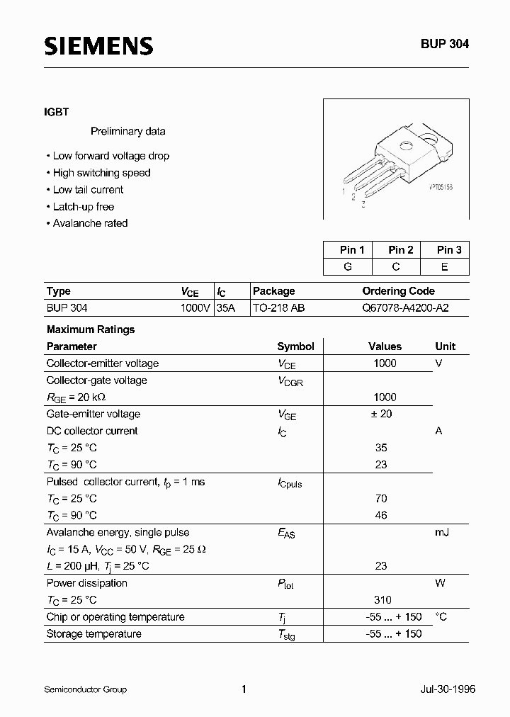 BUP304_59213.PDF Datasheet