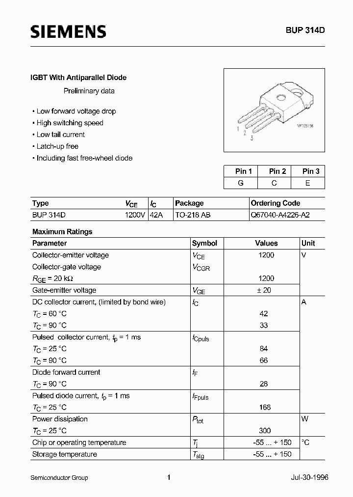 BUP314D_154145.PDF Datasheet Download --- IC-ON-LINE