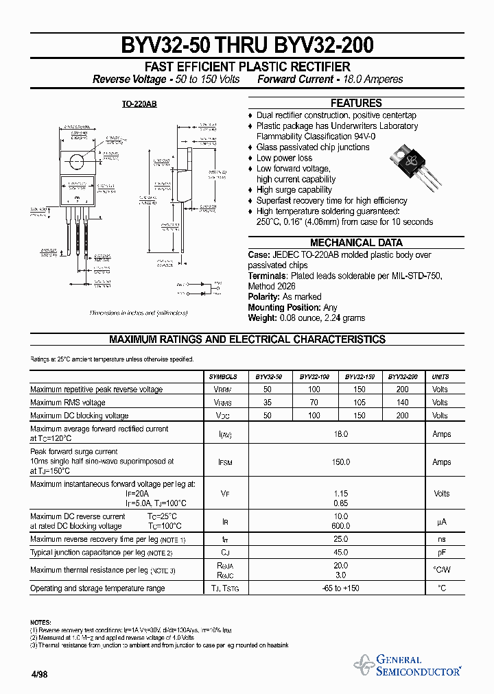 BYV32-50_57942.PDF Datasheet