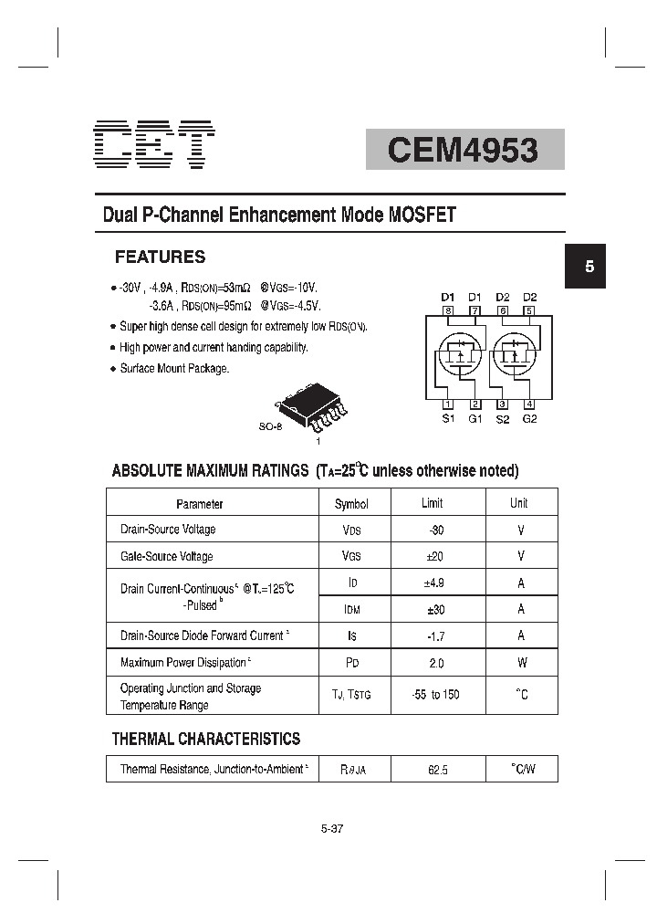 CEM4953_88921.PDF Datasheet