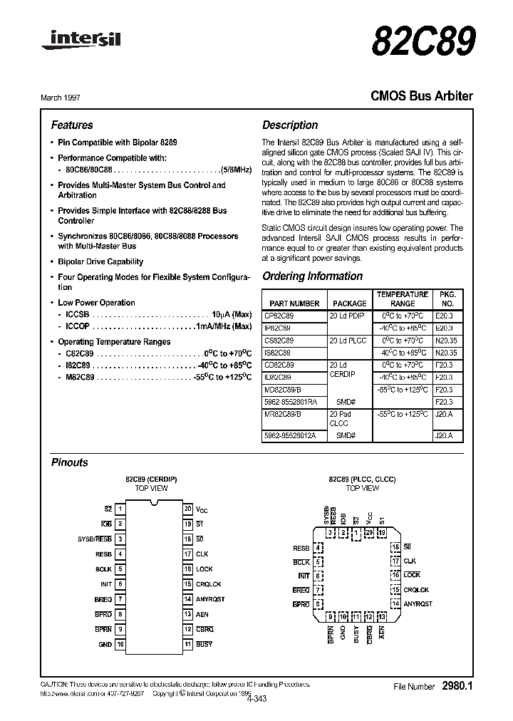 MD82C89_84656.PDF Datasheet Download --- IC-ON-LINE