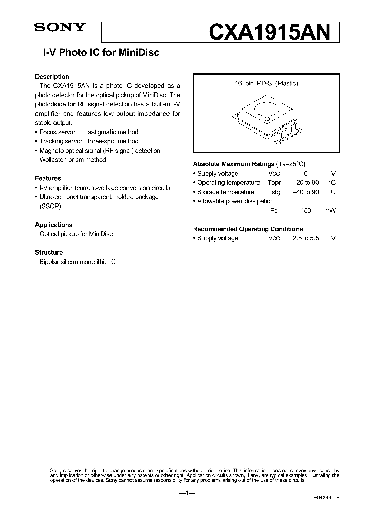 CXA1915AN_24069.PDF Datasheet