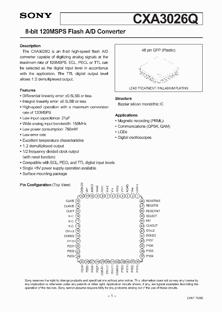 CXA3026Q_46058.PDF Datasheet