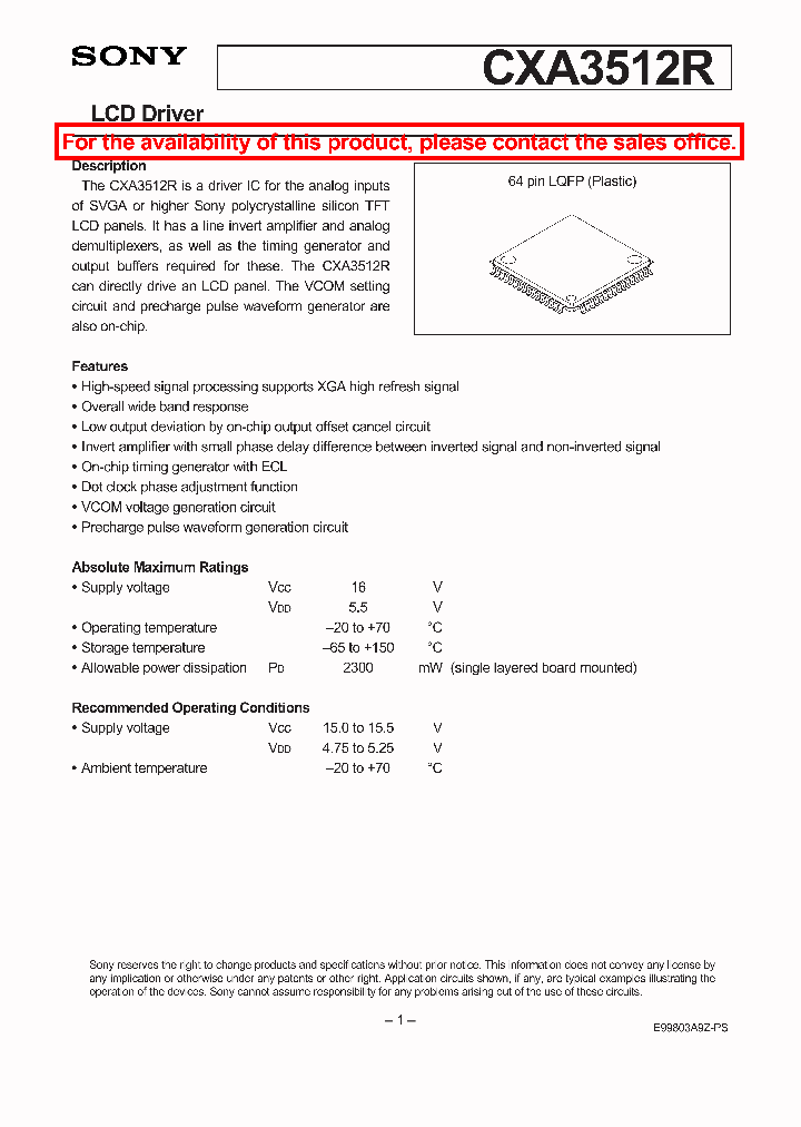 CXA3512R_115965.PDF Datasheet