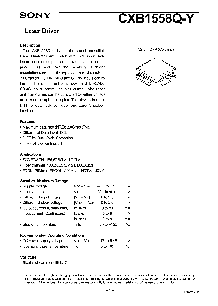 CXB1558Q-Y_40386.PDF Datasheet