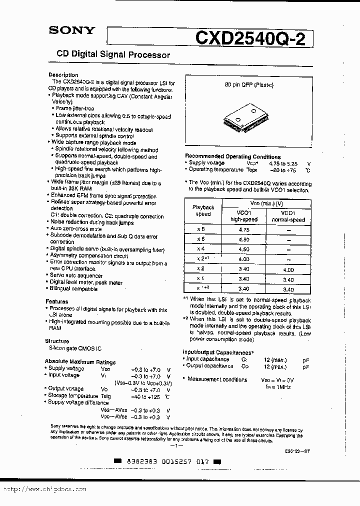 CXD2540Q-2_150088.PDF Datasheet