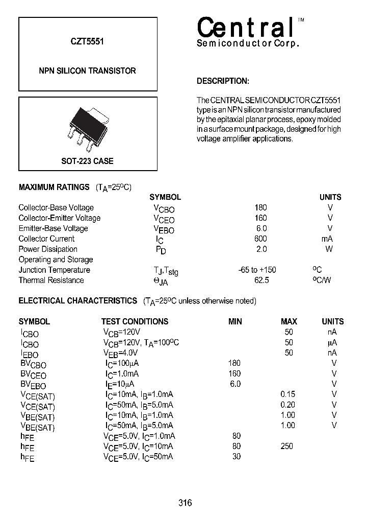 CZT5551_161478.PDF Datasheet