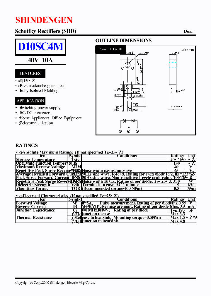 D10SC4M_134985.PDF Datasheet Download --- IC-ON-LINE