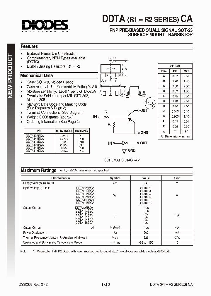 DDTA114ECA_72647.PDF Datasheet