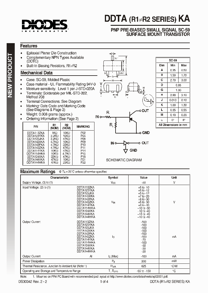 DDTA113ZKA_72643.PDF Datasheet