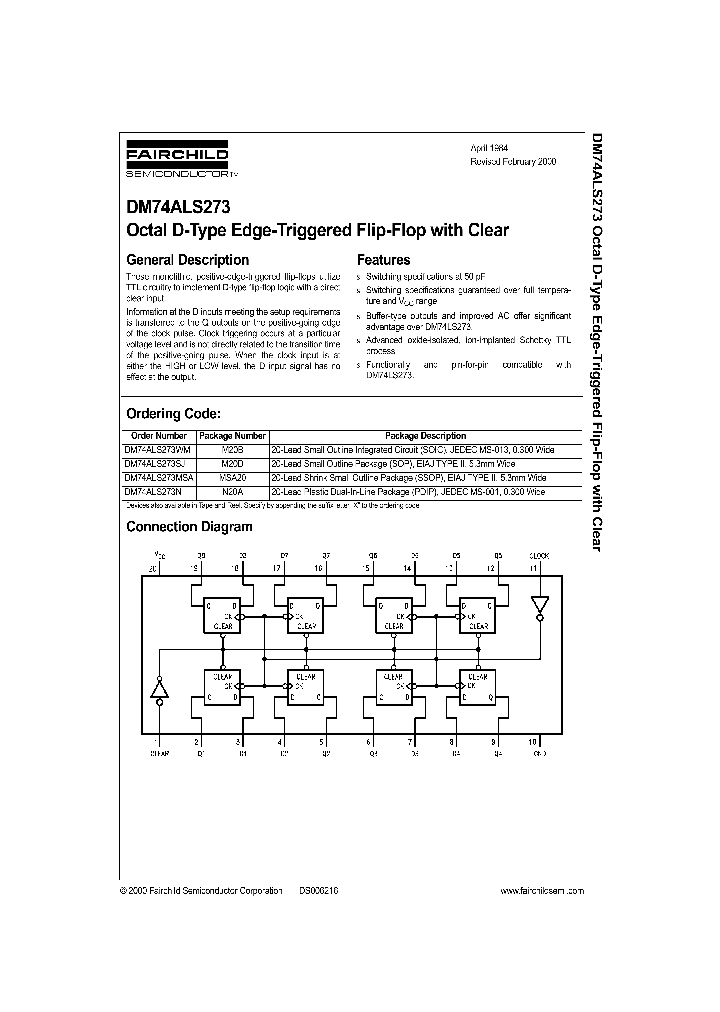 DM74ALS273_83794.PDF Datasheet Download --- IC-ON-LINE