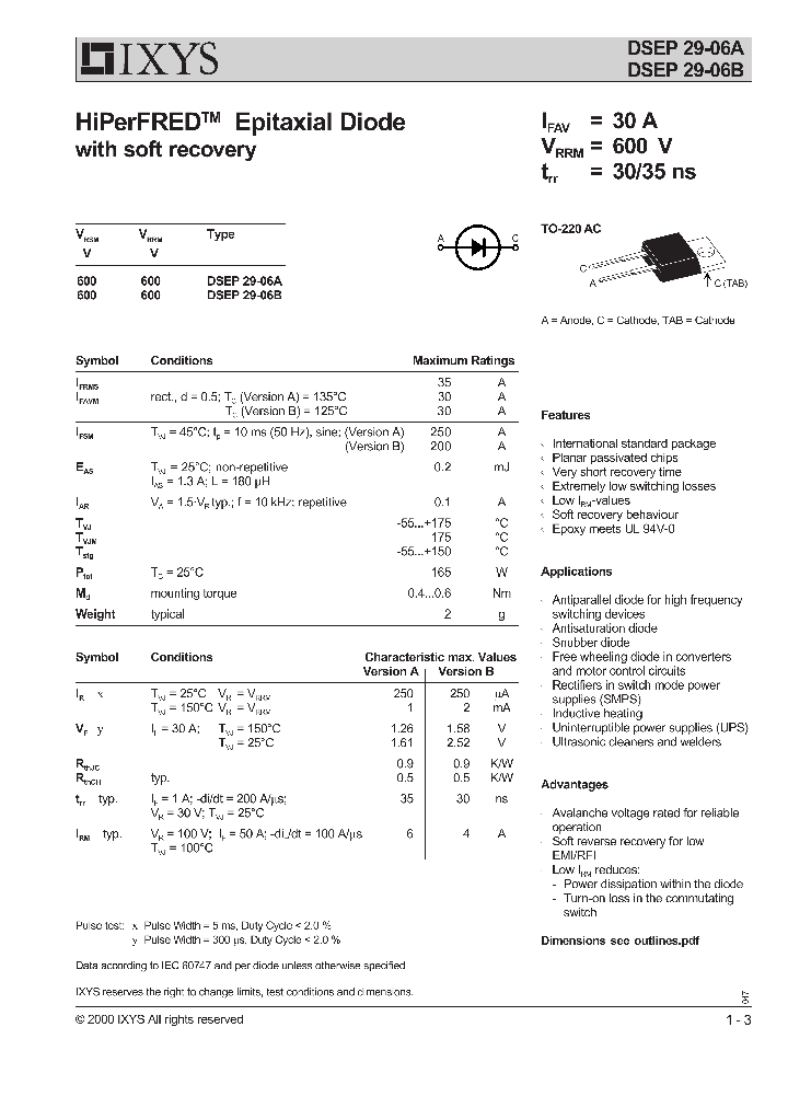 DSEP29-06A_188993.PDF Datasheet