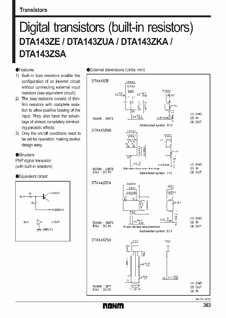 DTA143ZE_110616.PDF Datasheet